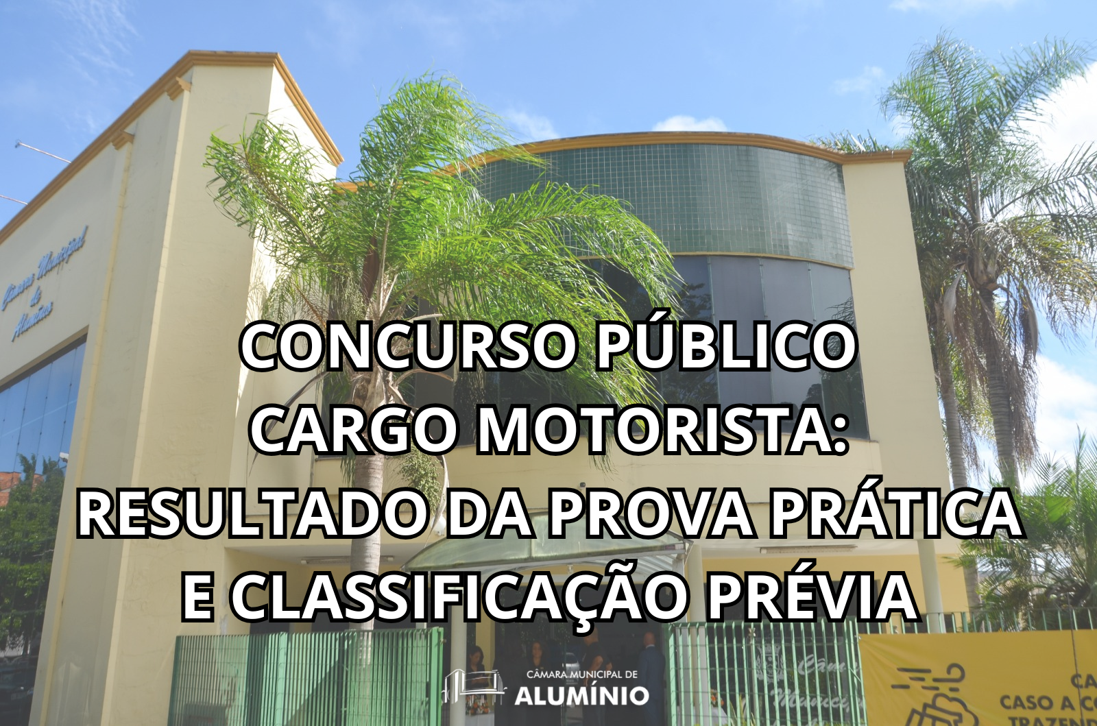 CONCURSO PÚBLICO 01/2025 - RESULTADO DA PROVA PRÁTICA E CLASSIFICAÇÃO PRÉVIA (CARGO MOTORISTA)